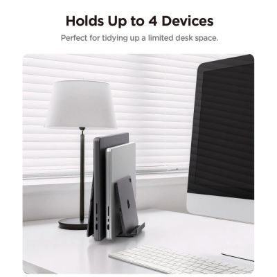 6. Organizer biurkowy Spigen LD208S4 na laptopy, tablety, smartfony, klawiatury - szary