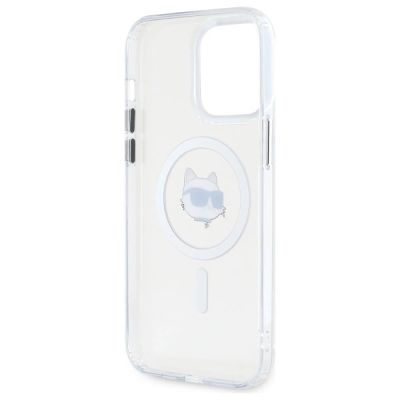 7. Etui Karl Lagerfeld IML Metal Choupette Head MagSafe na iPhone 14 Pro Max - białe