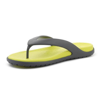 3. CROCS COAST FLIP SLATE GREY/CITRUS 212035-0GG