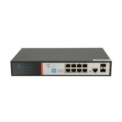 8. Extralink VICTOR | Switch PoE | 8x Gigabit PoE/PoE+, 2x SFP, 1x Port Konsolowy, 150W, Zarządzalny