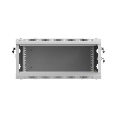 24. LANBERG SZAFA INSTALACYJNA RACK WISZĄCA 19" 4U 600X600 SZARA DRZWI METALOWE (FLAT PACK)