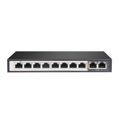 4. Extralink Switch PoE PERSES 8x Gigabit PoE/PoE+, 2x RJ45 Uplink Gigabit, 96W