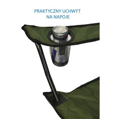 7. KRZESŁO TURYSTYCZNE SKŁADANE 50X50X80CM ZIELONE
