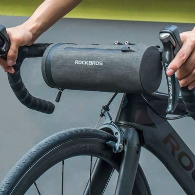 5. Torba rowerowa Rockbros AS-051 wodoodporna na kierownicę - czarna