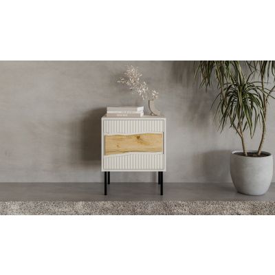 6. Szafka nocna 2szt INSERTO 50x40x61,5 kaszmir + LED