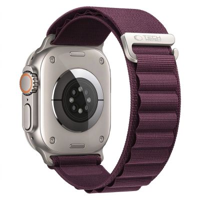 Pasek Tech-Protect Nylon Pro na Apple Watch 44 / 45 / 46 / 49 mm - burgundowy