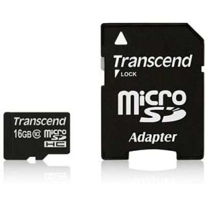 2. SD microSD Card  16GB Transcend SDHC UHS1 w/adapter