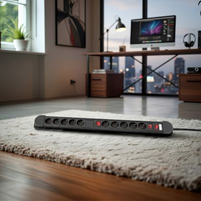 12. MACLEAN LISTWA ZASILAJĄCA 10 GNIAZD 3680W MCE10