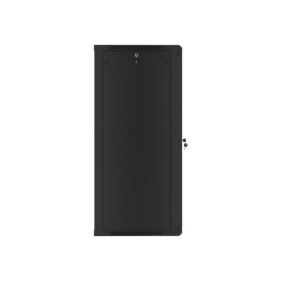15. Szafa jednosekcyjna Lanberg WF01-6627-10B (27U; 1300mm / 600mm / 600 mm; wisząca; Szklane; 19''; kolor czarny)