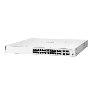 2. HPE Aruba Networking Networking Instant On Switch 24p Gigabit CL4 PoE 4p SFP+ 370W 1930 Zarządzany L2/L3/L4 Gigabit Ethernet (10/100/1000) Obsługa PoE 1U Biały