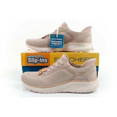 10. Skechers buty sportowe damskie Bobs Squad Chaos SLIP-INS beżowe