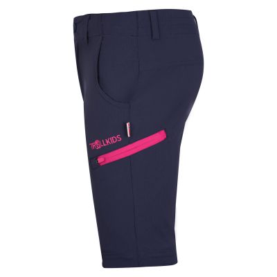 6. Spodnie zapinane na zamek dziecięce dla chłopca/dziewczynki Trollkids Kids Kjerag Zip-Off Pants navy/magenta (177-114)