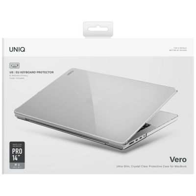 9. Etui UNIQ Vero do MacBook Pro 14" M1-M4  (2021-2024) - przezroczyste