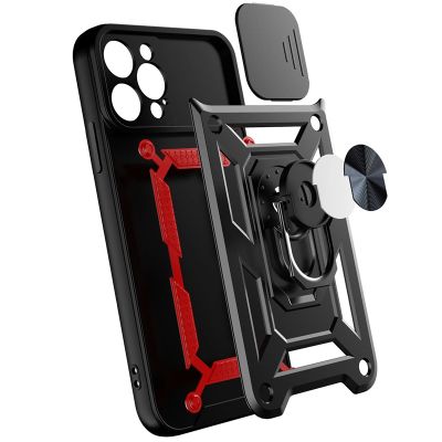 8. Hybrid Armor Camshield etui Motorola Moto G62 5G pancerny pokrowiec z osłoną na aparat czarne