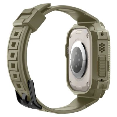 16. Etui z paskiem Spigen Rugged Armor Pro na Apple Watch Ultra (49 mm) - zielone