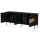 3. Komoda INSERTO 3D1W 190x40x80 czarny + LED