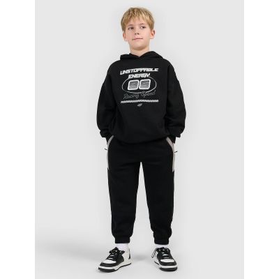 6. Bluza dresowa loose z kapturem chłopięca 4F 4FJRSS26TSWSM2814-20S
