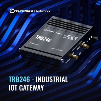 9. Teltonika Przemysłowy router, brama IoT LTE TRB246 Cat 4, 1x RJ45 100Mb/s, IP30