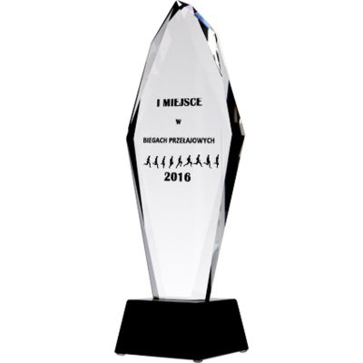 5. Trofeum szklane grawerowane + wypełnienie farbą