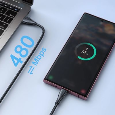 16. Kabel Joyroom Surpass Series A11 USB-A / USB-C 3A 1.2 m - czarny