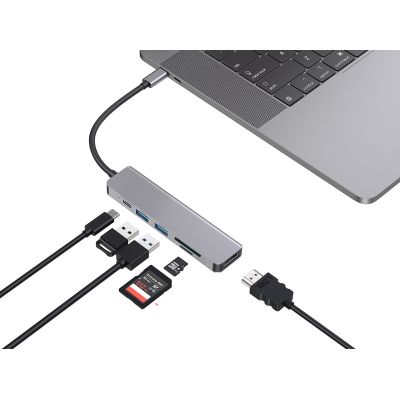 6. Conceptronic DONN02G stacja dokująca USB 3.2 Gen 1 (3.1 Gen 1) Type-C Aluminium