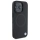 4. Etui BMW Sign Leather Half Textured And Circle MagSafe na iPhone 16 Pro Max - czarne