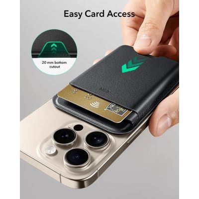 4. Portfel magnetyczny ESR Classic RFID Magnetic Wallet MagSafe na telefon - czarny