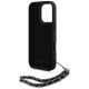 6. Etui Karl Lagerfeld Saffiano Crystals  w/Chain na iPhone 16 Pro - czarne