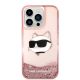 3. Etui Karl Lagerfeld Glitter Choupette Head na iPhone 14 Pro Max - różowe
