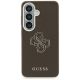 3. Etui Guess Grained Big 4G Metal Logo na Samsung Galaxy S26 - brązowe