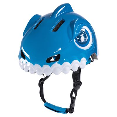 Kask rowerowy dziecięcy Wozinsky  motyw dinozaur 52-56 cm - niebieski