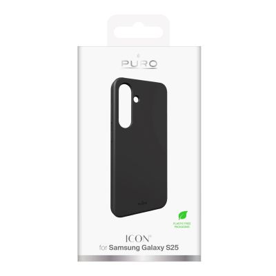 10. Etui silikonowe Puro Icon do Samsung Galaxy S25 - czarne