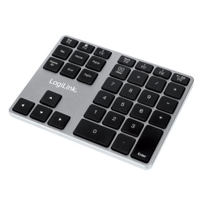 2. LogiLink ID0187 klawiatura numeryczna Uniwersalne Bluetooth Aluminium, Czarny