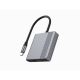 8. GEMBIRD MULTI ADAPTER USB TYPU C 3 W 1 (PORT USB + HDMI + WIDEO USB-C), KOLOR SZARY