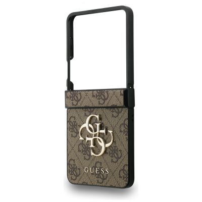 6. Etui Guess Big 4G Logo Classic Logo na Samsung Galaxy Z Flip 7 - brązowe