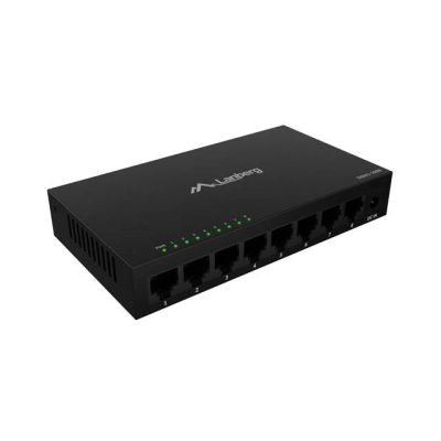 4. LANBERG SWITCH DSM1-1008 8X1GB/S NIEZARZĄDZALNY GIGABIT ETHERNET 12V (OBUDOWA METALOWA)
