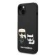 2. Etui Karl Lagerfeld Liquid Silicone Karl&Choupette MagSafe na iPhone 14 Plus - czarne