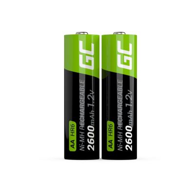 2. GREEN CELL AKUMULATORKI PALUSZKI 2X AA R6 2600MAH