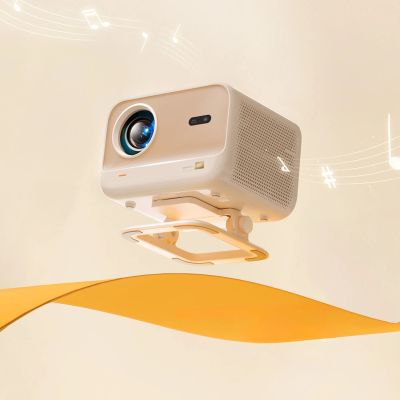 8. Projektor multimedialny Yaber L2 Plus LCD FullHD 1080p z głośnikami JBL - beżowy
