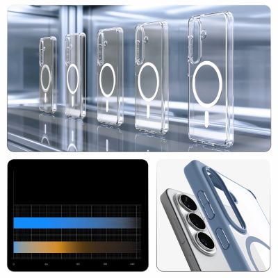 16. Etui Spigen Ultra Hybrid Mag MagSafe na Samsung Galaxy S26 - przezroczysto-niebieskie