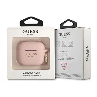 3. Guess GUA3SGGEP AirPods 3 cover różowy/pink Silicone Glitter