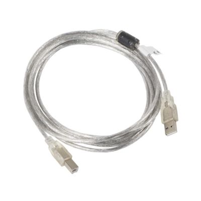 2. Kabel Lanberg CA-USBA-12CC-0030-TR (USB 2.0 M - USB 2.0 typu B M; 3m; kolor przeźroczysty)