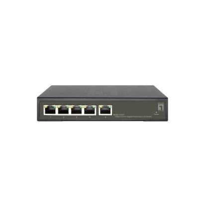 5. 5-portowy gigabitowy przełącznik PoE Smart Lite - 802.3at/af PoE - 4 wyjścia PoE - Budżet mocy 60 W PoE (GES-2105P)