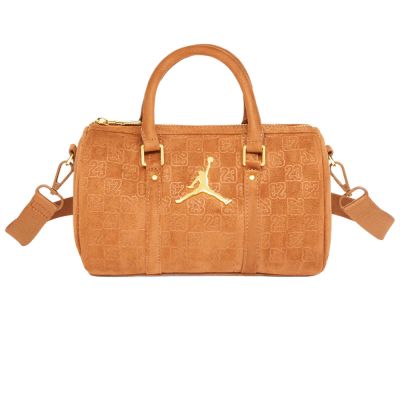 Torebka damska Air Jordan Suede Monogram Mini Duffel 3L Cognac - MA09209-X6X