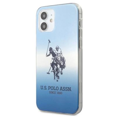 2. Etui U.S. Polo Assn. Gradient Pattern Collection na iPhone 12 mini - niebieskie