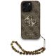 Etui Guess 4G Strap 4G Classic Logo na iPhone 16 Pro - brązowe