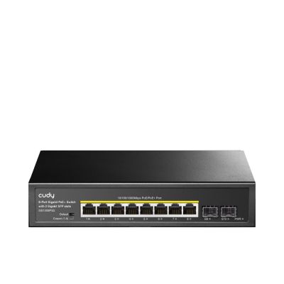 5. Cudy GS1008PS2 łącza sieciowe Nie zarządzany Gigabit Ethernet (10/100/1000) Obsługa PoE Czarny