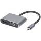 2. Hub USB Typ-C 4w1 USB 3.0 + PD 100W + HDMK 4k30Hz + VGA FullHD