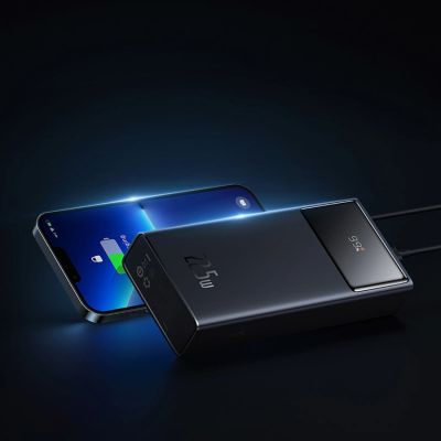 7. Powerbank Baseus Star-Lord 20000mAh 22,5W z wyświetlaczem cyfrowym i kablem USB-C 3A 30cm - czarny