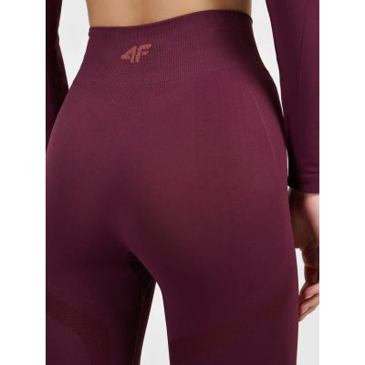 4. Bezszwowa bielizna narciarska, termoaktywna, z wykończeniem szybkoschnącym - legginsy damskie 4F 4FWAW26USEAF325-60S